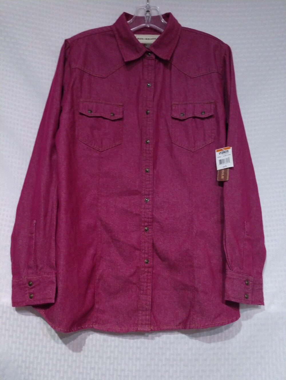 NEW Bit & Bridle Shirt Purple Western Country Farm Horse Cowgirl Size Large